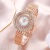 New Women's Luxury Bracelet Watch Diamond Case Ball Quicksand Marble Simple Fashion Steel Strap Women's Watch