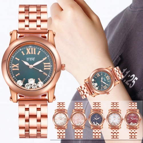 factory spot roman scale watch women‘s watch new steel belt women‘s quartz watch fashion rolling rhinestone watch