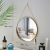 Nordic Light Luxury Iron Bathroom Mirror Bathroom Wall-Hanging Mirror Ins Internet Celebrity Dressing Mirror Decorative Mirror Full-Length Mirror round Mirror