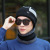 Winter Bib Hat Two-Piece Men's Fleece-Lined Warm Knitted Hat Thickened Cold Protection Woolen Cap Fashion Sleeve Cap