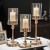 Simple American Style Dining Table Model Room Soft Decorative Ornaments New Year Candlelight Dinner Props Retro Metal Candle