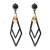 European and American Geometric Long Earrings Black Gold Ear Clip Multi-Color Women's Universal Earrings Earrings Spot Cross-Border Hot Sale