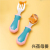 Baby Stainless Steel Short Handle Fork Spoon Infant Eat Learning Training Silicone Spoon Fork Portable Children Stainless Steel Spoon