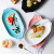 Nordic Home Creative Ceramic 12-Inch Fish Dish New Large Chrysanthemum Binaural Rectangular Baking Tray Plate Foreign Trade