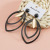 Black Gold Drop Shape Ear Rings Hollow Striped Minimalist Earrings Metal European and American High Profile Retro Geometric Earrings Sequins