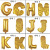 16-Inch 32-Inch Letter Aluminum Foil Balloon Copper Gold ..