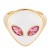 INS Style New Alien Head Ring 18K Gold Color Protection Ornament Colorful Cute Girl Ring
