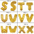 16-Inch 32-Inch Letter Aluminum Foil Balloon Copper Gold ..