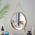 Nordic Light Luxury Iron Bathroom Mirror Bathroom Wall-Hanging Mirror Ins Internet Celebrity Dressing Mirror Decorative Mirror Full-Length Mirror round Mirror