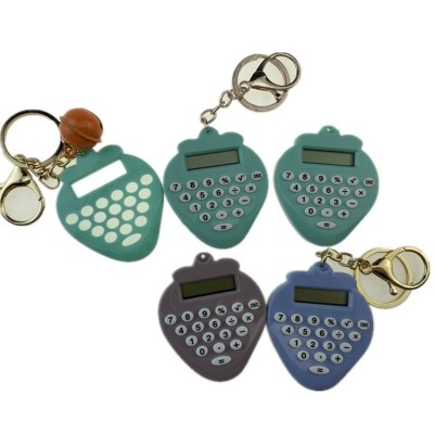 Cute Mini Strawberry Feet DIY Keychain Portable Portable Calculator Can Be Customized Wholesale