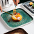 Household Creative Gradient Square Dish Commercial Rectangle Steak Plate Underglaze Porcelain Italian Pasta Dish Foreign Trade