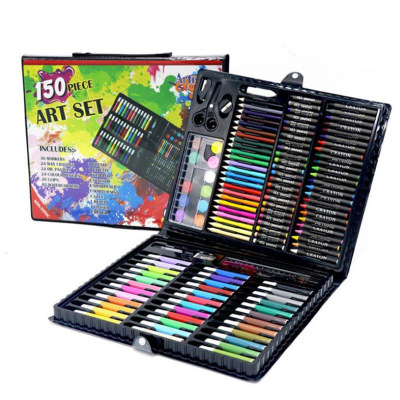 150 Pieces Children's Painting Crayon Combination Set Toddler Watercolor Pen Stationery Set Learning Stationery Gift