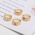 2021 Summer New Oil Dripping Ring 18K Gold Color Protection Ornament Cute Lady Painting Oil Ring