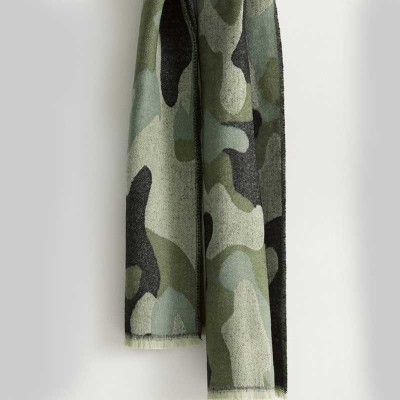 European and American Thick Warm Cashmere Camouflage Scarf Shawl AliExpress Amazon Foreign Trade Scarf