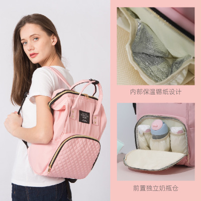 2021 New Candy Color Mummy Bag Solid Color Baby Backpack Large Capacity Mummy Backpack Customized One Piece Dropshipping