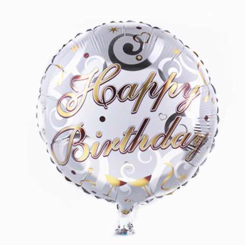 new 18 inch round shape pattern aluminum foil balloon wholesale birthday party decoration balloon