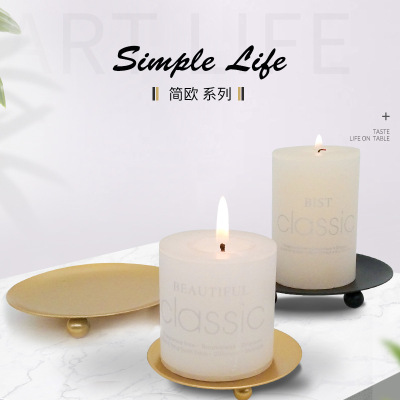 Amazon Mini Nordic Golden Iron Candlestick Creative Simple Geometric Romantic Candle Cup Table Decoration