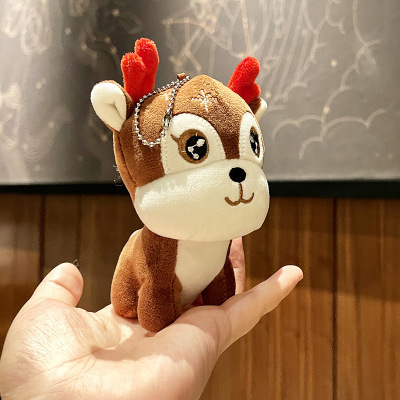 Plush Sika Deer Handbag Pendant Girls' Cute Doll Little Doll Decorative Accessories Prize Claw Toys