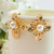 Pearl Petal Earrings Three-Dimensional Lace Gold Earrings Japanese and Korean Earring Jewelry Small Fresh Metal Earrings
