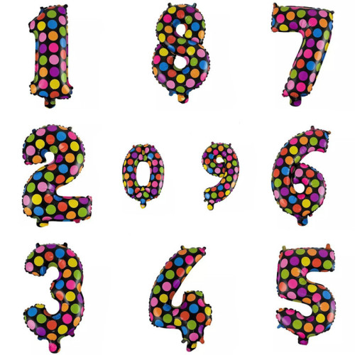 16-inch dot colored digital balloon polka dot balloon birthday banquet dress up balloon new year dress up balloon