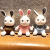 New Cute Strap Rabbit Keychain Big Ear Plush Cartoon Doll Prize Claw Toy Backpack Decorative Pendant