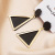 Cold Style Elegant Earrings Irregular Geometric Summer Women's Black Triangle Geometric Fashion Earrings