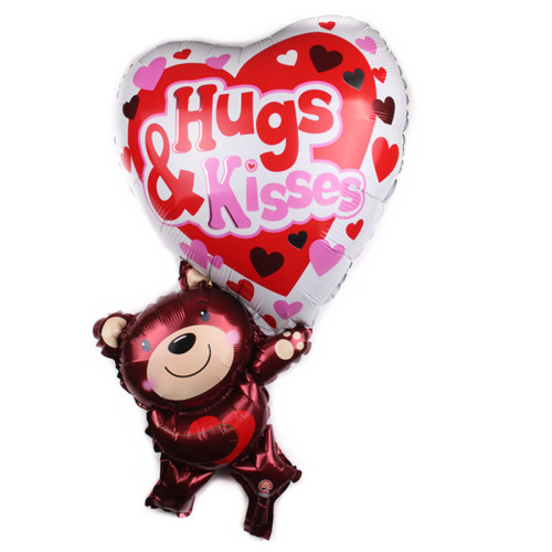 new Love Bear Large Character Shape Cartoon Aluminum Foil Balloon Birthday Decoration Balloon Wholesale