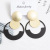 Cross-Border Metal Hollow Earrings European and American Exaggerated Large Geometric Retro Style Earrings Irregular Ear Rings Black Gold