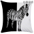 Nordic Simple Black and White Animal Letters Pillow Cover Cross-Border Throw Pillowcase Sofa Cushion Car and Office Seat Cover