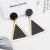 Cold Style Elegant Earrings Irregular Geometric Summer Women's Black Triangle Geometric Fashion Earrings