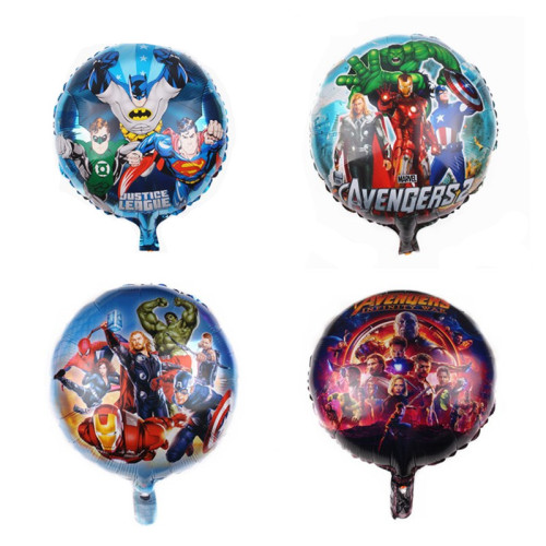 18-inch aluminum foil balloon wholesale round avengers aluminum film balloon superman hero balloon children‘s toy