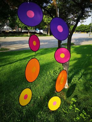 Birthday Party Decoration Disc Wind String Holiday Supplies Shopping Mall Kindergarten Activity Pendant Hanging Ornament