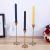 Cross-Border Intrinsic Color of Copper Creative Candle Holder Wrought Iron Electroplating Candlestick Metal Ornaments Continental Cuisine Wedding Celebration Decoration Props
