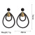 Metal Hollow Drop Shape Earrings European and American Large Ear Rings Geometric Retro Simple Cold Style Earrings Exaggerated