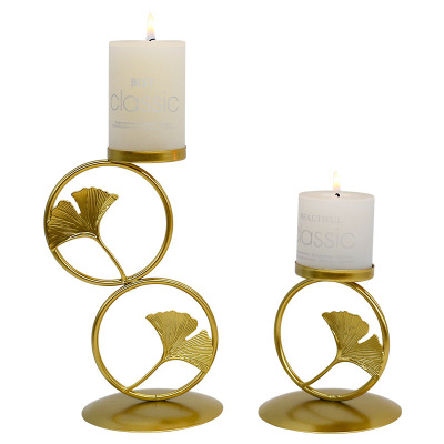 Cross-Border Goods Creative Nordic Retro Golden Candlestick Decorations Decoration Candle Device Romantic Dream Wedding Props