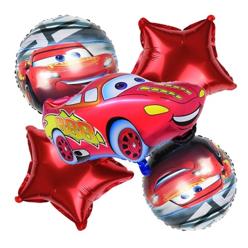 happy birthday balloon set for boys mcqueen car racing aluminum film balloon racing theme birthday party balloon