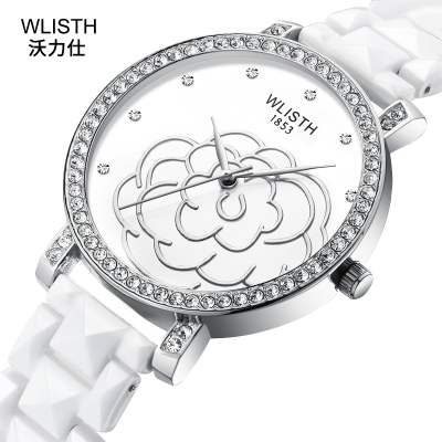 New Ceramic Watch Women's Waterproof Fashion Korean Diamond Waterproof Ladies New Quartz Watch Factory Wholesale