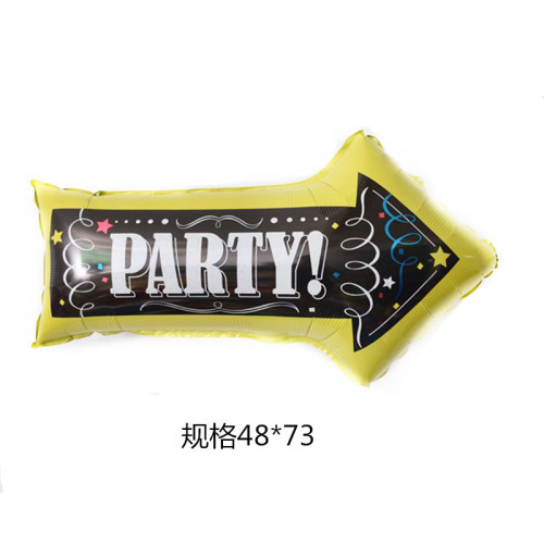 New Party Indication Arrow Party Mark Aluminum Foil Balloon Wholesale birthday Party Decoration Balloon