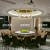 Hotel Marble Electric Turntable Table Modern Light Luxury Electric Table Restaurant Box Solid Wood Large round Table