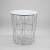 INS Nordic Wrought Iron Small Coffee Table Living Room Bedroom round Table Side Table Simple Geometric Metal Storage Bracket Laundry Basket