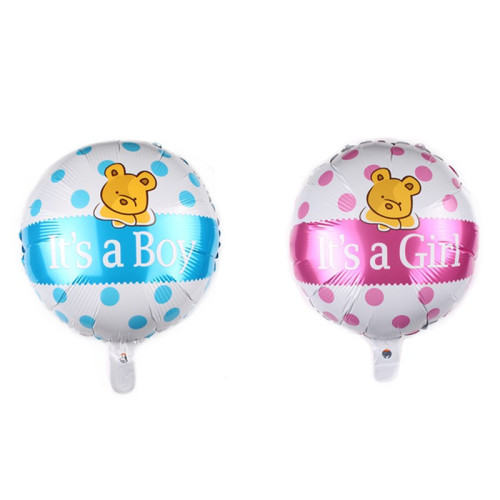 factory direct 18-inch baby round aluminum balloon baby birthday aluminum foil helium balloon wholesale