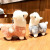 New Cute Spotted Alpaca Keychain Colorful Plush Cartoon Doll Backpack Small Pendant Prize Claw Toy