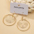 RETRO Geometric Earrings European and American Jewelry Rose Gold High-Key Eardrop Big Ring Ornament Ins Style Ear Rings
