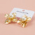 Pearl Petal Earrings Three-Dimensional Lace Gold Earrings Japanese and Korean Earring Jewelry Small Fresh Metal Earrings