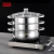 Factory Direct Sales Sanbede Stainless Steel Three-Layer Steamer Stainless Steel Pot 30cm Household Two-Layer Gift Soup Steam Pot