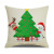 New Christmas Cartoon Santa Claus Linen Pillow Cover Cross-Border Christmas Tree Home Pillow Enterprise Gift