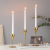 Wholesale Bowling Candlestick Simple Golden Iron Candlestick Candle Cup Living Room Decoration Romantic Candlelight Dinner Decoration