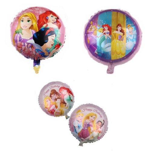 18-inch aluminum balloon round princess aluminum foil balloon birthday party helium balloon wholesale