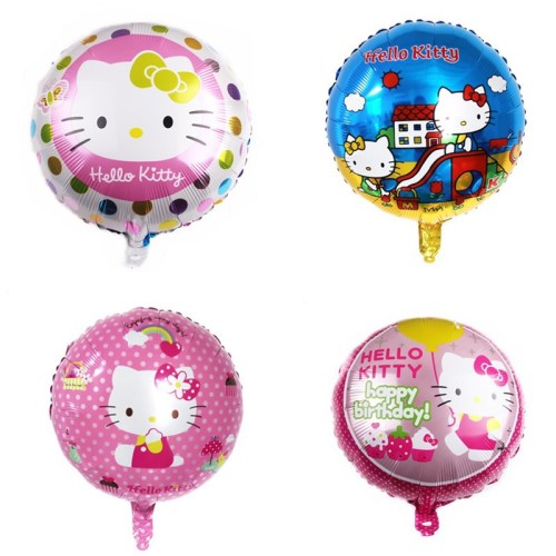 18-inch round hello kt cat aluminum film balloon aluminum film aluminum foil balloon wholesale birthday party decoration balloon