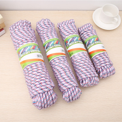 Rope and Tied Rope Nylon Rope Clothesline Household Decorative Woven Hand-Tied Outdoor Colorful Cotton Yarn Rope Manufacturer